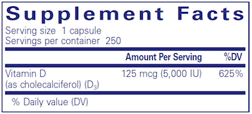 Vitamin D3 125 mcg (5,000 IU)