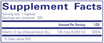 Vitamin D3 125 mcg (5,000 IU)