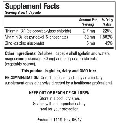 B6/B1 Plus Zinc